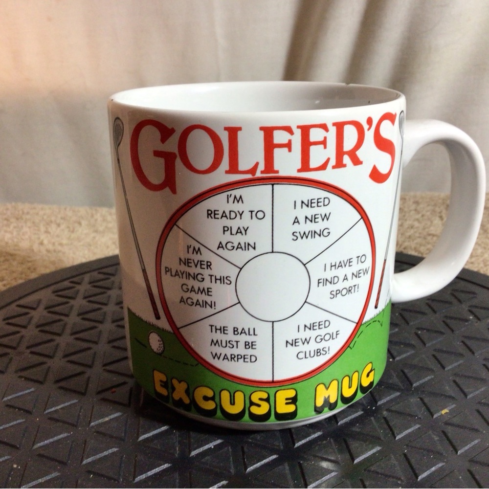 Papel Freelance GOLFERS EXCUSE MUG White Ceramic Coffee/Tea Mug pre-owned